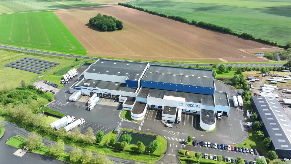 site de Socopal à Saint Saëns, équipe d'une centrale photovoltaïque au sol